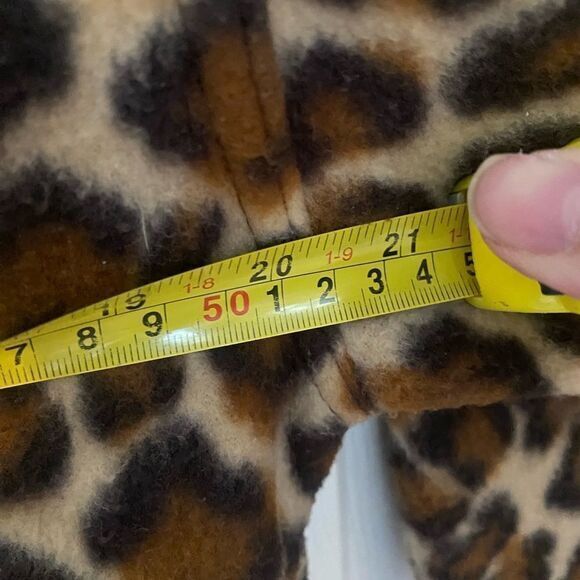 -‎ Women’s Fleece Leopard Zip Up Coat Size Medium - Picture 10 of 10